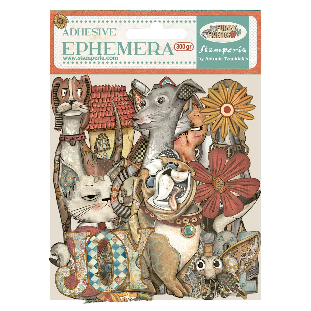Stamperia Furry Friends Ephemera (38pcs)
