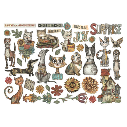 Stamperia Furry Friends Ephemera (38pcs)