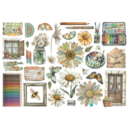 Stamperia Daisy Art Ephemera (34pcs)