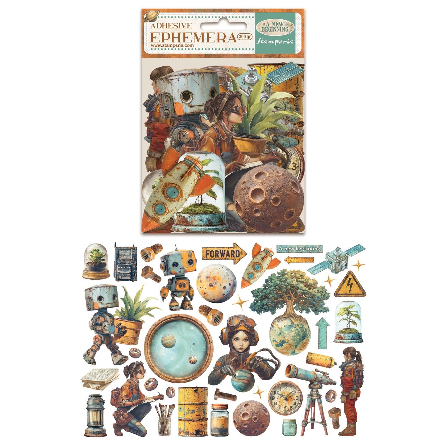 Stamperia A New Beginning Ephemera (41pcs)