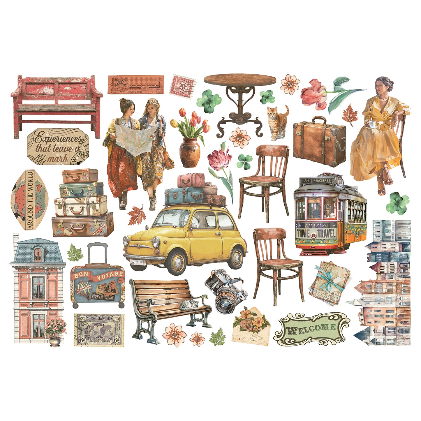 Stamperia Art of Travelling Ephemera (39pcs)