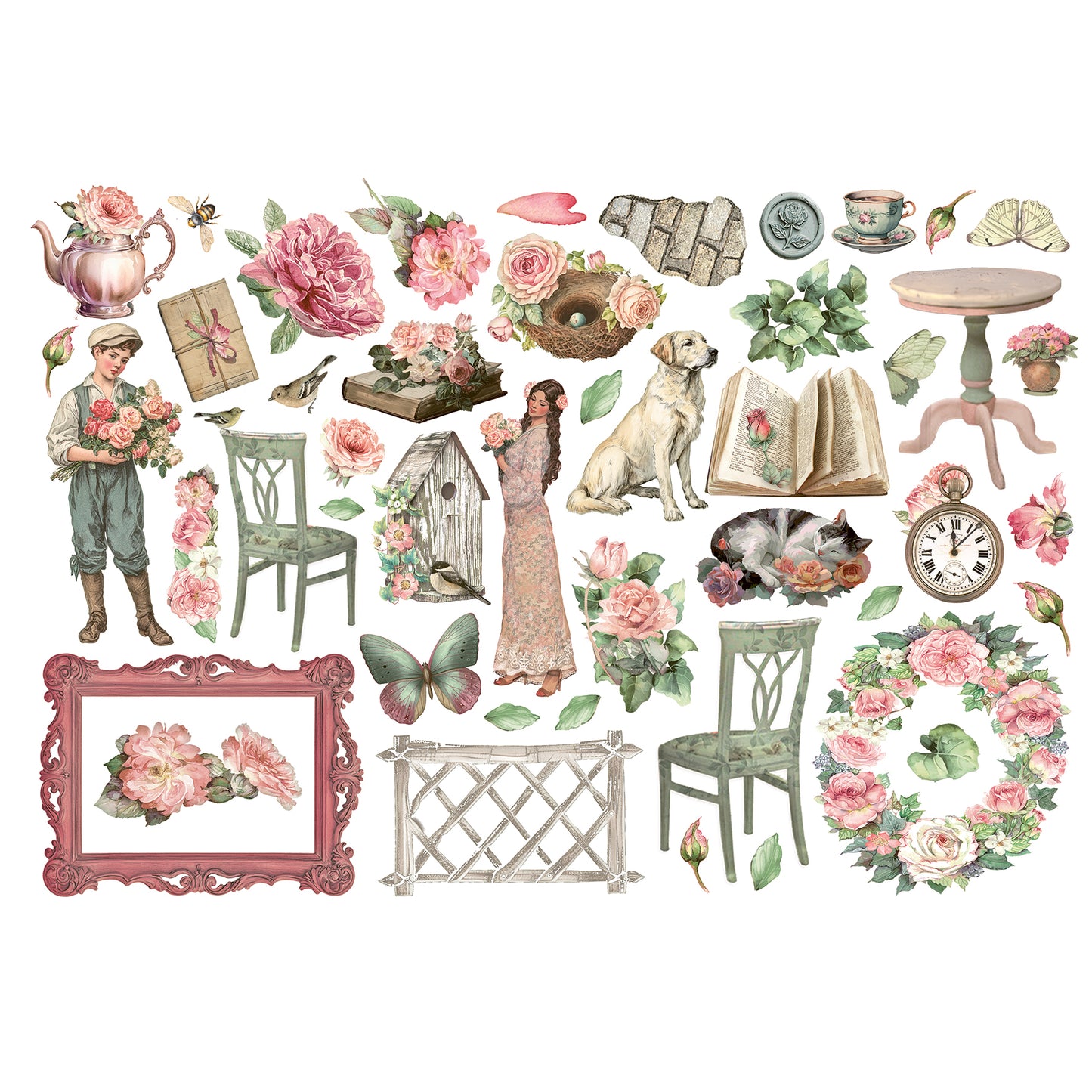 Stamperia House of Roses Ephemera (46pcs) (DFLCT80)