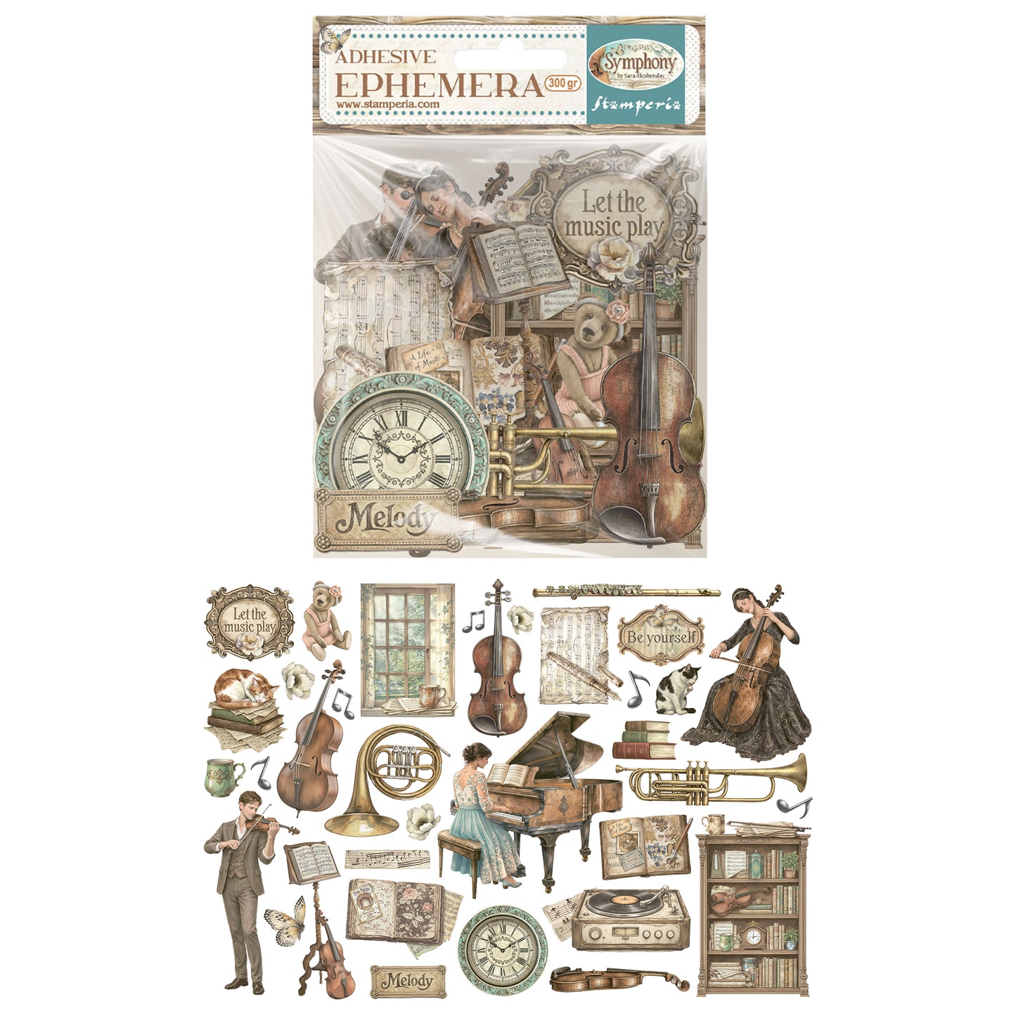 Stamperia Symphony Ephemera by Sara Alcobendas