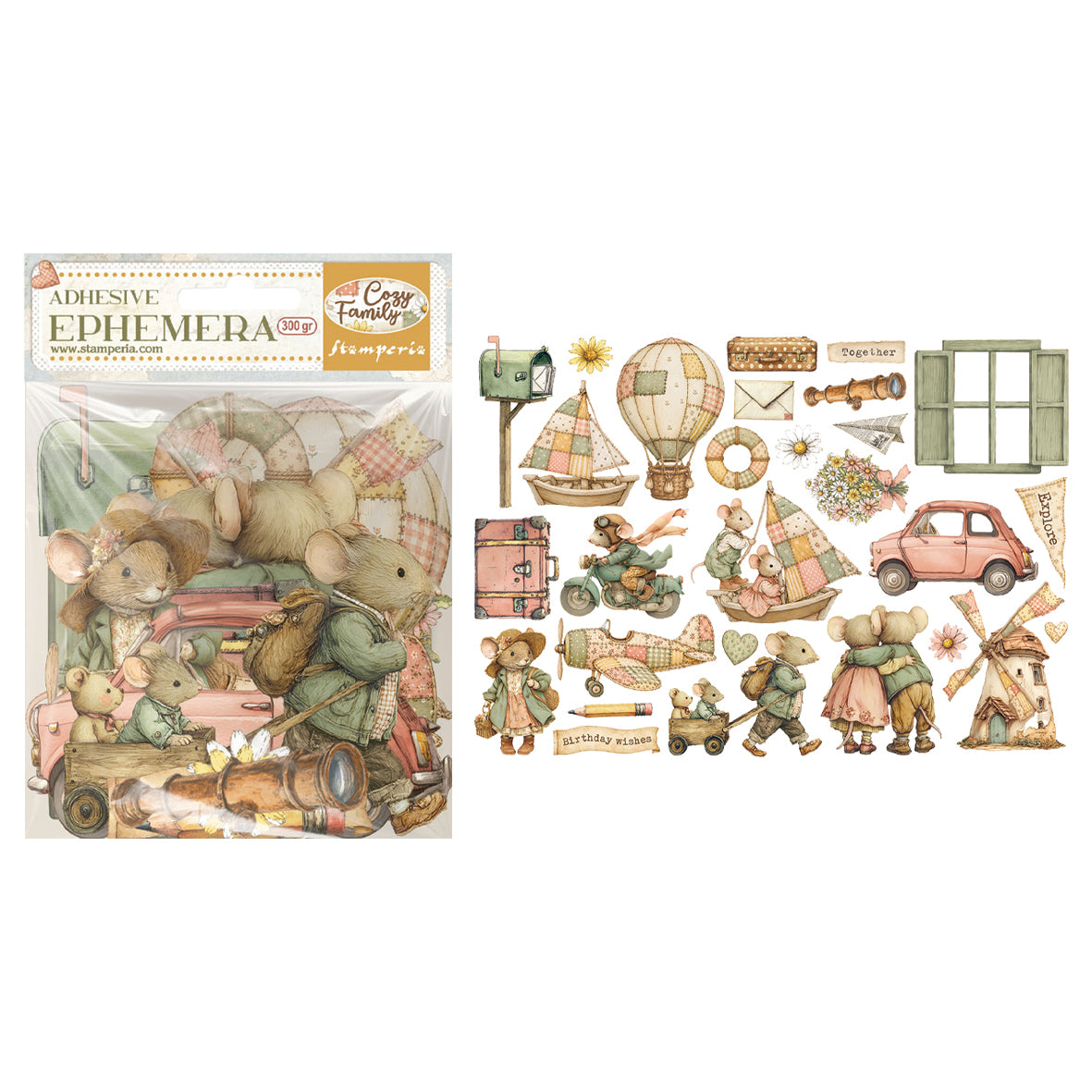 Stamperia CozyFamily Ephemera