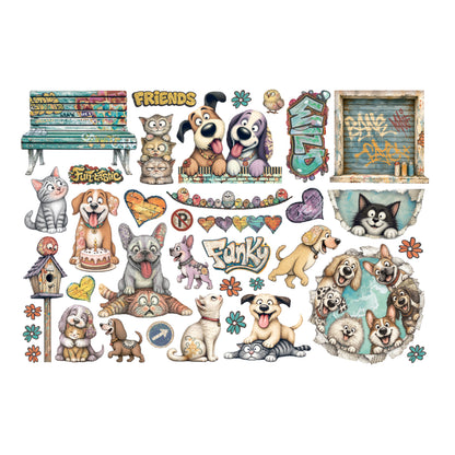 Stamperia Furry Friends 2 Ephemera by Antonis Tzanidakis