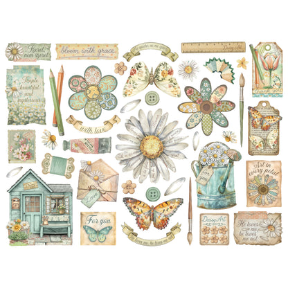 Stamperia Daisy Art Die Cuts Assorted (40pcs)