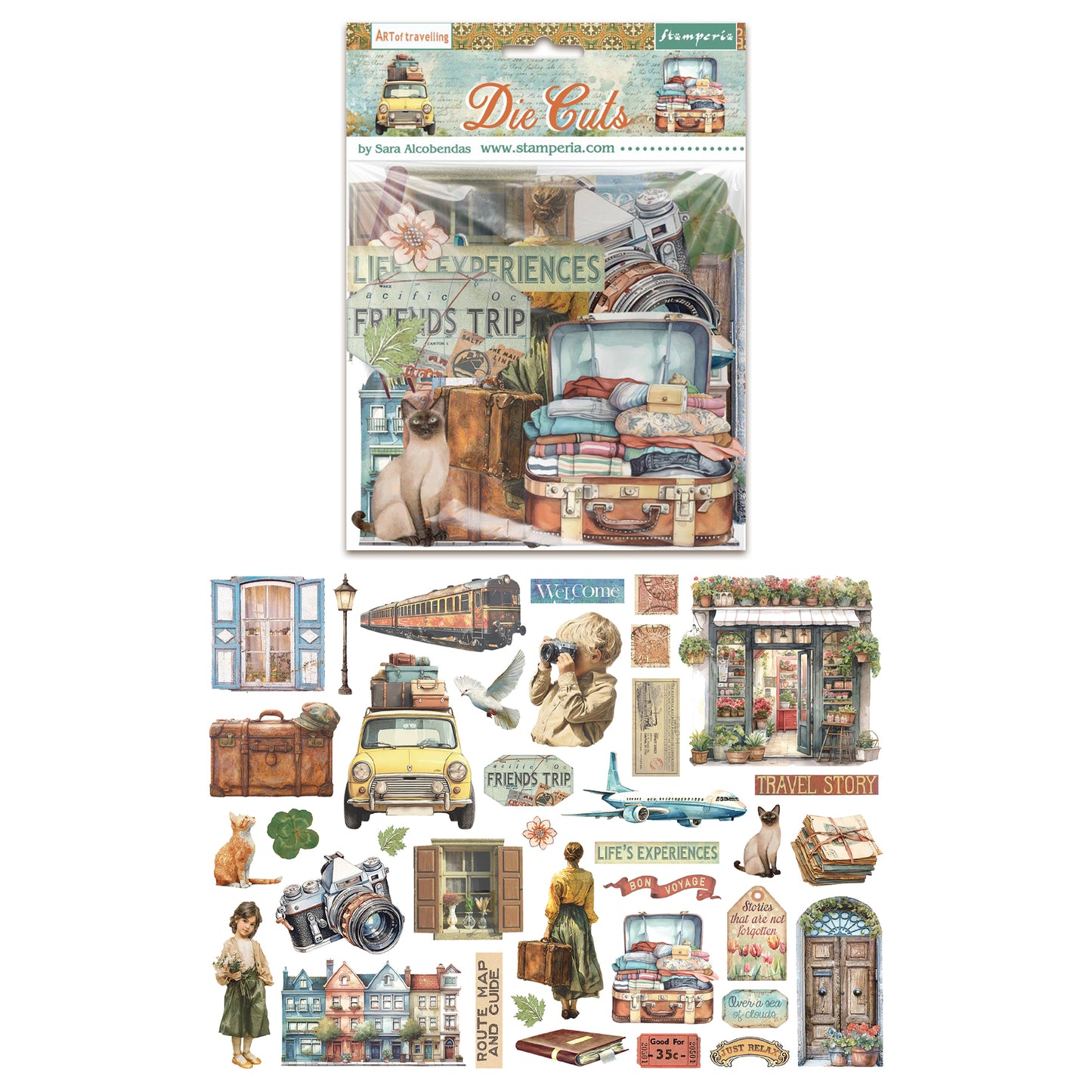 Stamperia Art of Travelling Die Cuts Assorted (37pcs)