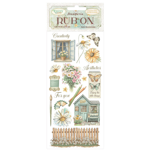 Stamperia Daisy Art Rub-On 10,16x21,6cm Cottage