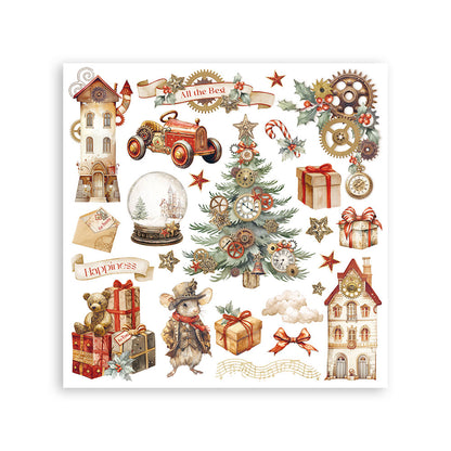 Stamperia Gear up for Christmas Rub-On 6,1x6,1 Inch Assortment (6pcs)