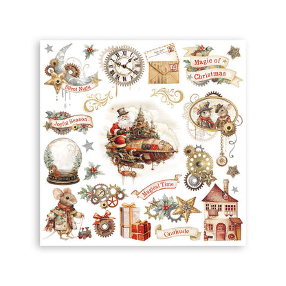 Stamperia Gear up for Christmas Rub-On 6,1x6,1 Inch Assortment (6pcs)