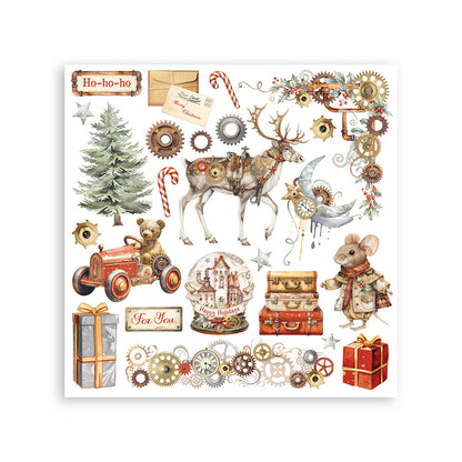 Stamperia Gear up for Christmas Rub-On 6,1x6,1 Inch Assortment (6pcs)