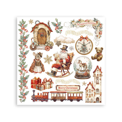 Stamperia Gear up for Christmas Rub-On 6,1x6,1 Inch Assortment (6pcs)