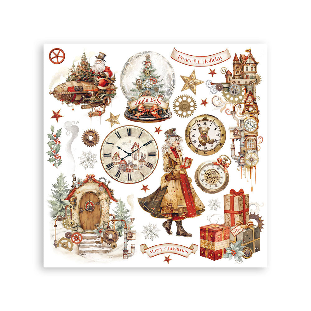 Stamperia Gear up for Christmas Rub-On 6,1x6,1 Inch Assortment (6pcs)