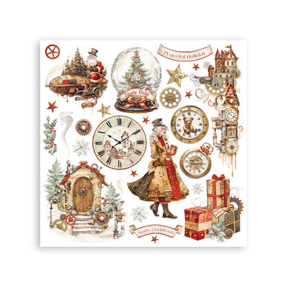 Stamperia Gear up for Christmas Rub-On 6,1x6,1 Inch Assortment (6pcs)