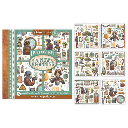Stamperia A New Beginning Rub-On 15,5x15,5cm Assortment (6pcs)