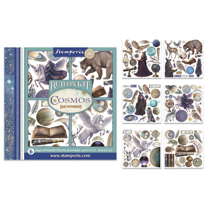 Stamperia Cosmos Rub-On 15,5x15x5cm Assortment (6pcs) by Cristina Radovan