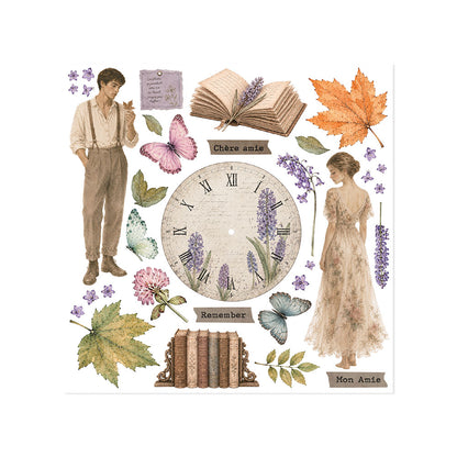 Stamperia Flowers and Poems Rub-On 15,5x15x5cm Assortment (6pcs)