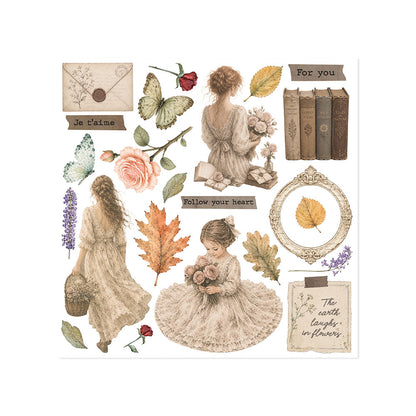 Stamperia Flowers and Poems Rub-On 15,5x15x5cm Assortment (6pcs)