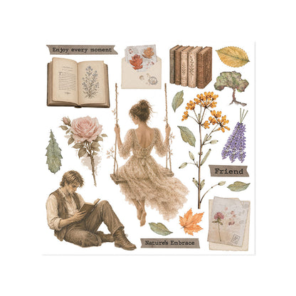 Stamperia Flowers and Poems Rub-On 15,5x15x5cm Assortment (6pcs)