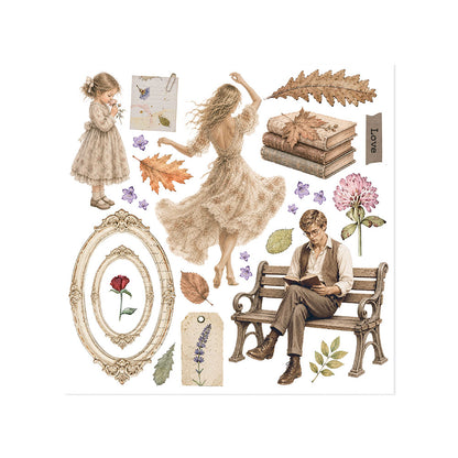 Stamperia Flowers and Poems Rub-On 15,5x15x5cm Assortment (6pcs)