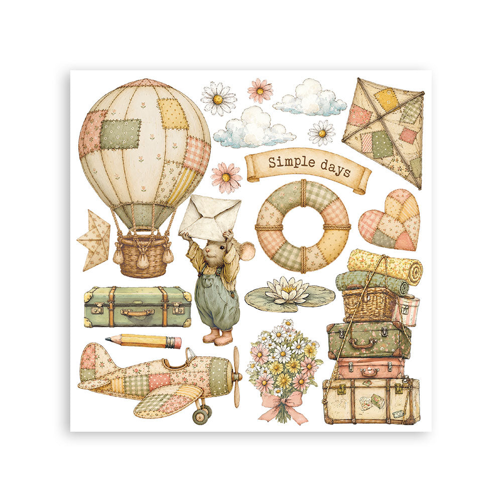 Stamperia CozyFamily Rub-On 15,5x15x5cm Assortment (6pcs)