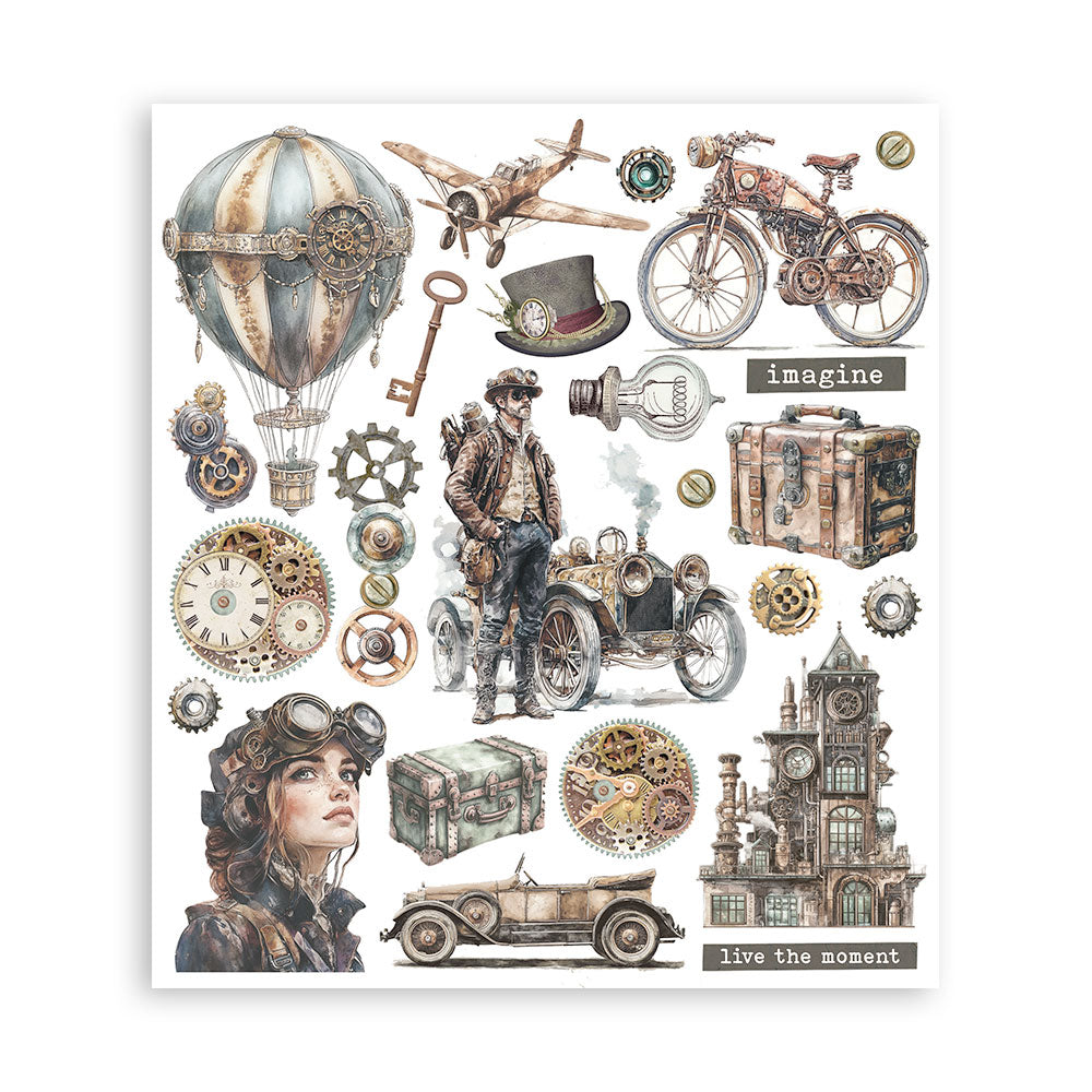 Stamperia Voyages Fantastiques Rub-On 20,5x23cm Assortment (6pcs)