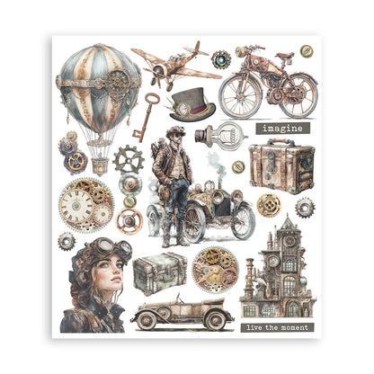 Stamperia Voyages Fantastiques Rub-On 20,5x23cm Assortment (6pcs)