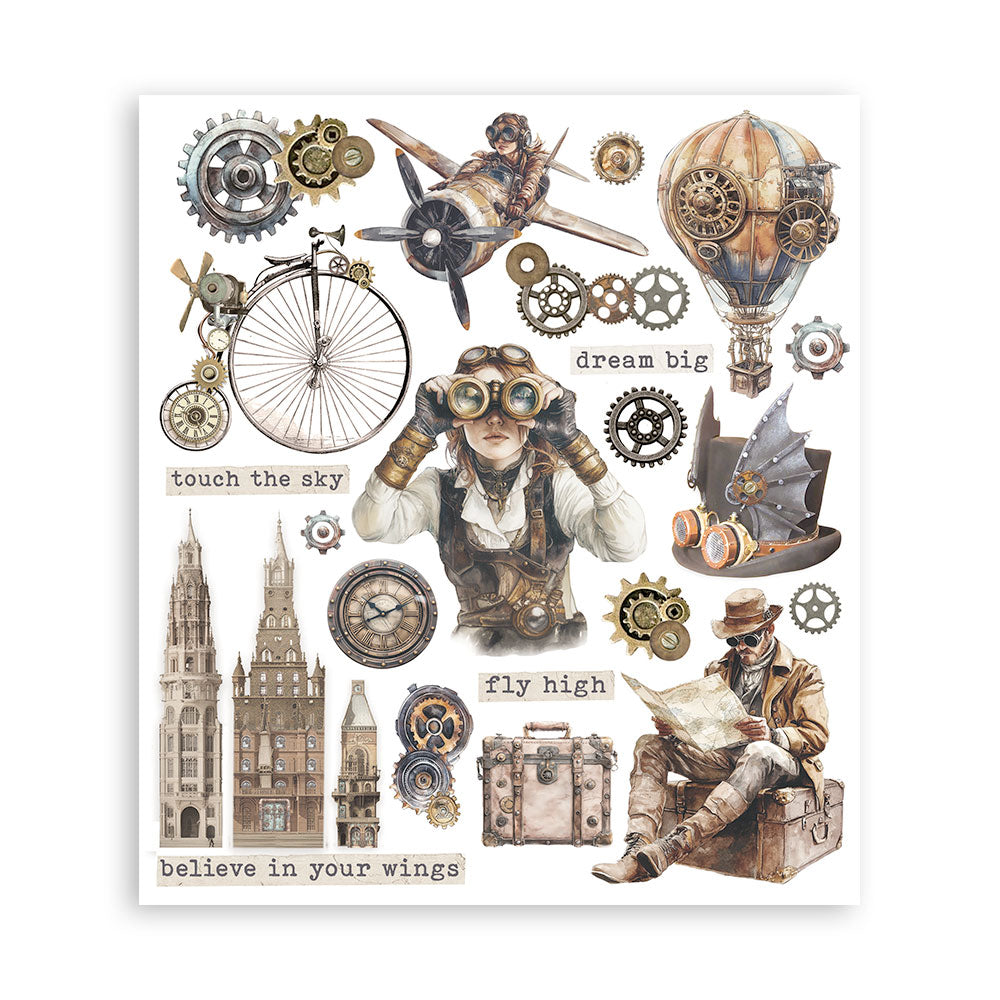 Stamperia Voyages Fantastiques Rub-On 20,5x23cm Assortment (6pcs)