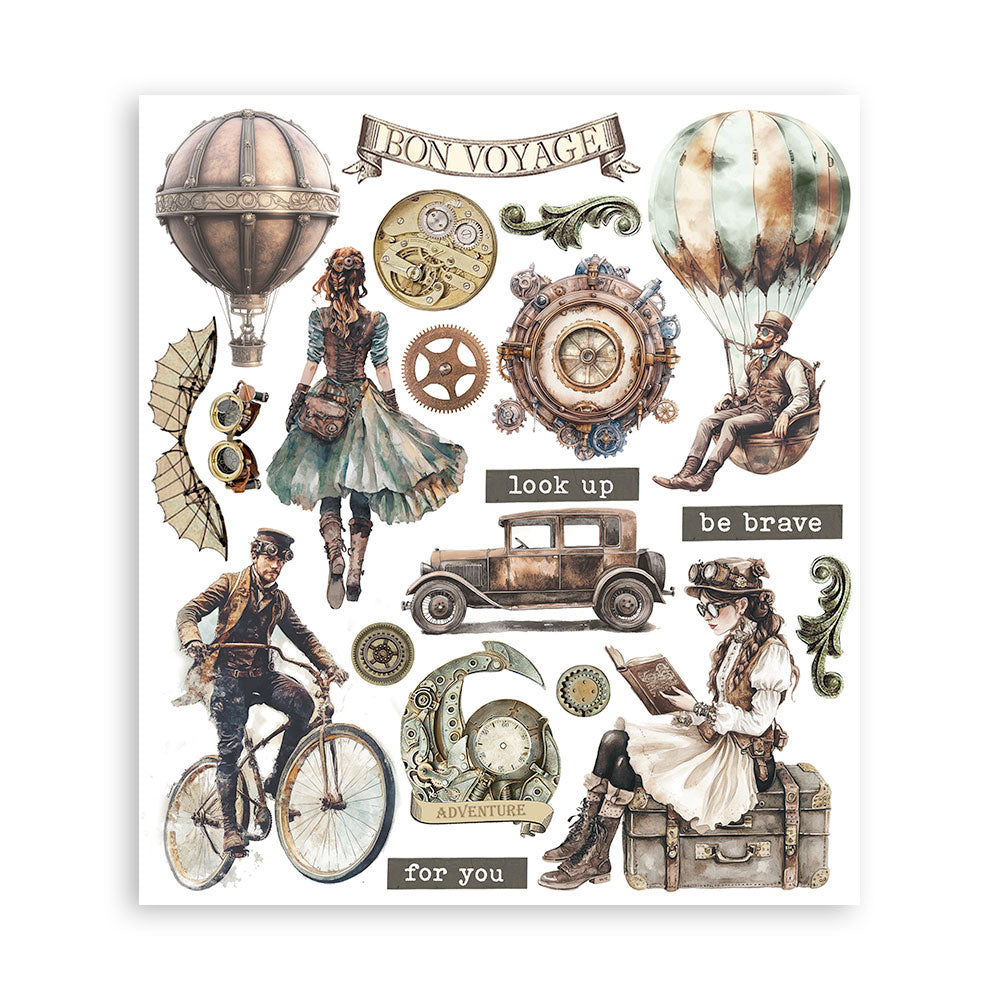 Stamperia Voyages Fantastiques Rub-On 20,5x23cm Assortment (6pcs)