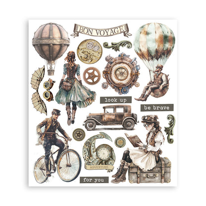 Stamperia Voyages Fantastiques Rub-On 20,5x23cm Assortment (6pcs)