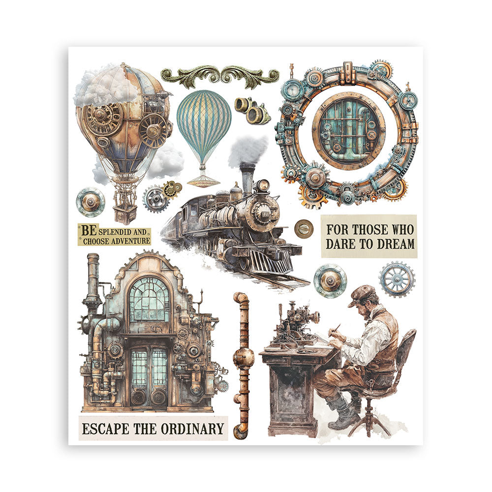 Stamperia Voyages Fantastiques Rub-On 20,5x23cm Assortment (6pcs)
