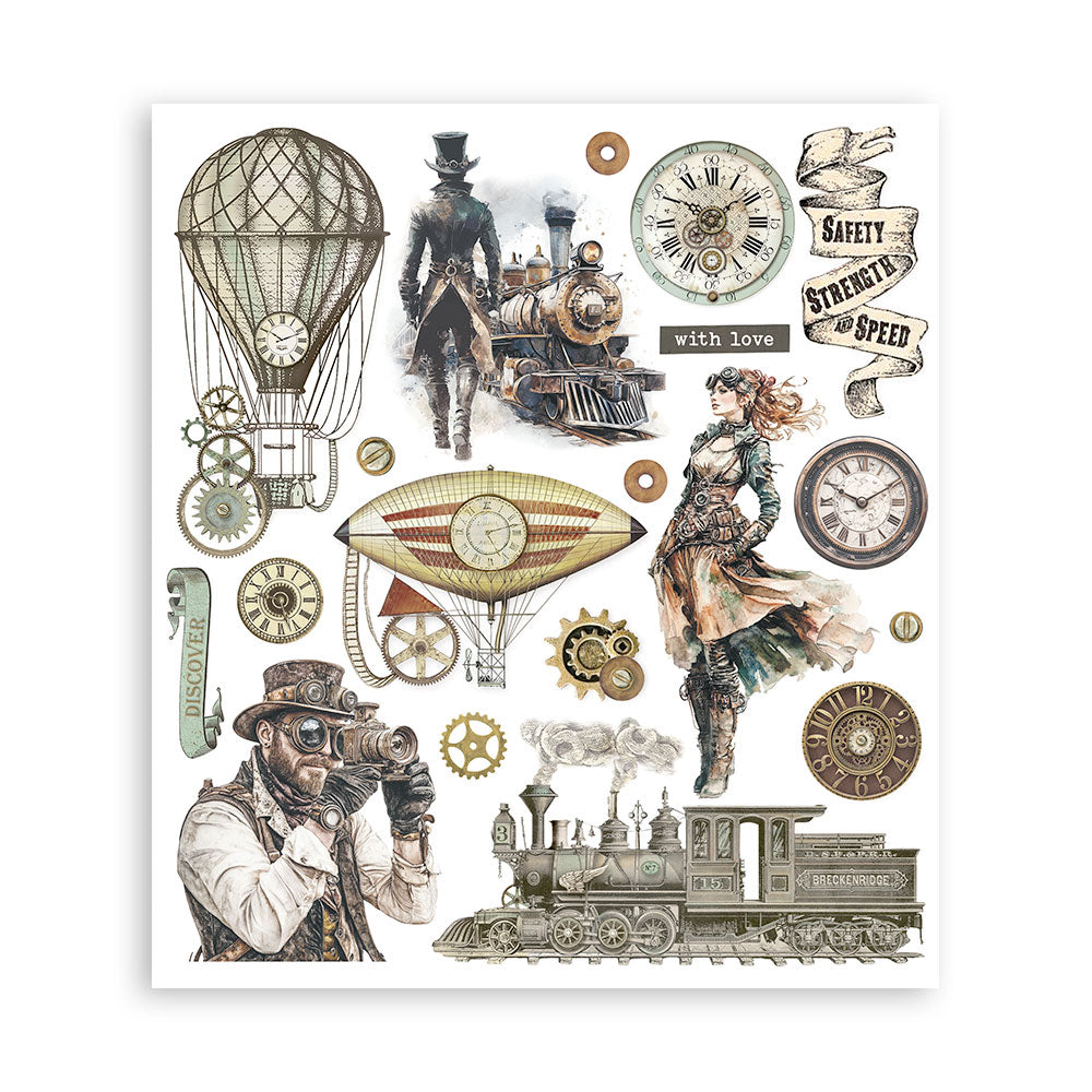 Stamperia Voyages Fantastiques Rub-On 20,5x23cm Assortment (6pcs)