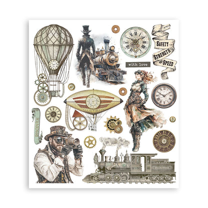 Stamperia Voyages Fantastiques Rub-On 20,5x23cm Assortment (6pcs)