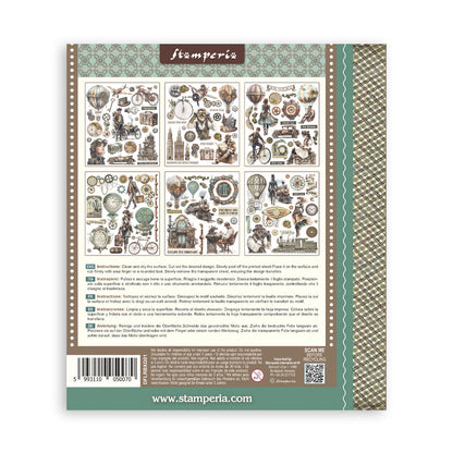 Stamperia Voyages Fantastiques Rub-On 20,5x23cm Assortment (6pcs)