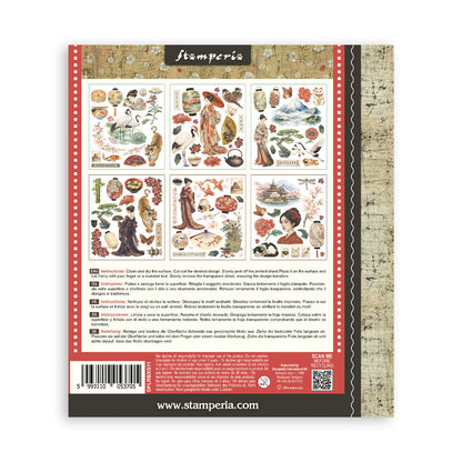 Stamperia Oriental Garden Rub-On 20,5x23cm Assortment (6pcs)