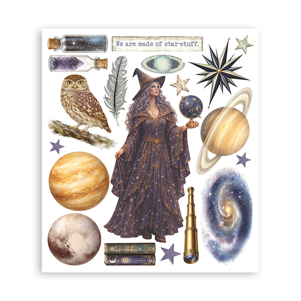 Stamperia Cosmos Rub-On 20,5x23cm Assortment (6pcs) by Cristina Radovan
