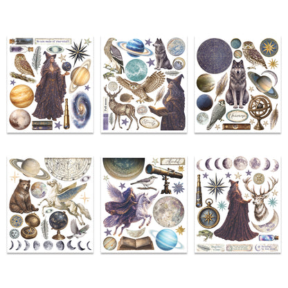 Stamperia Cosmos Rub-On 20,5x23cm Assortment (6pcs) by Cristina Radovan