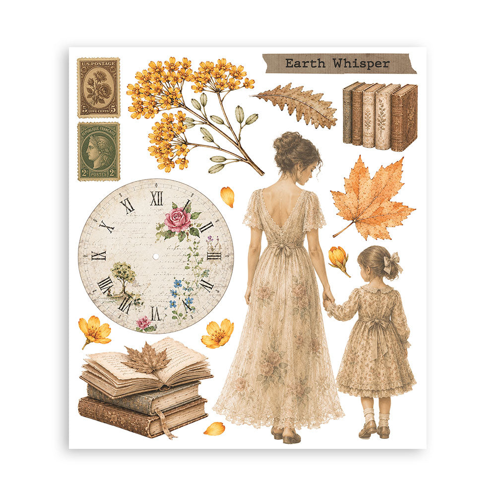 Stamperia Flowers and Poems Rub-On 20,5x23cm Assortment (6pcs)