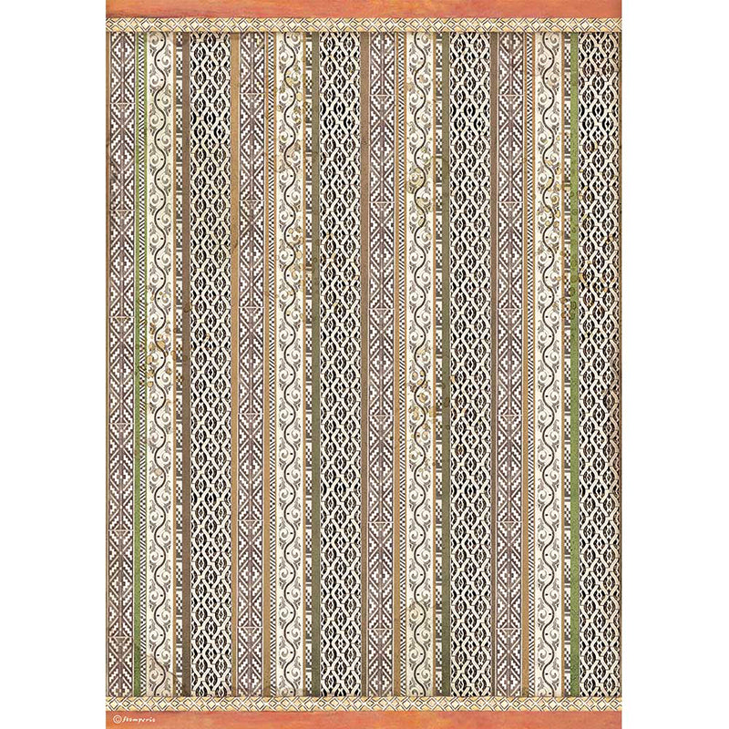 Stamperia A3 Rice Paper Amazonia Tribal Texture