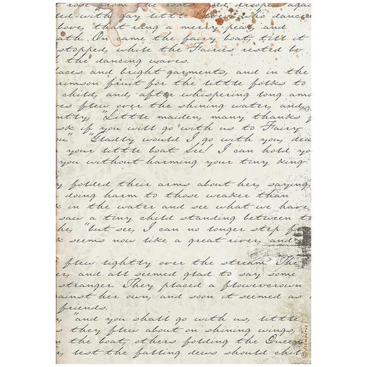 Stamperia Our Way A4 Rice Paper Handmande Letter