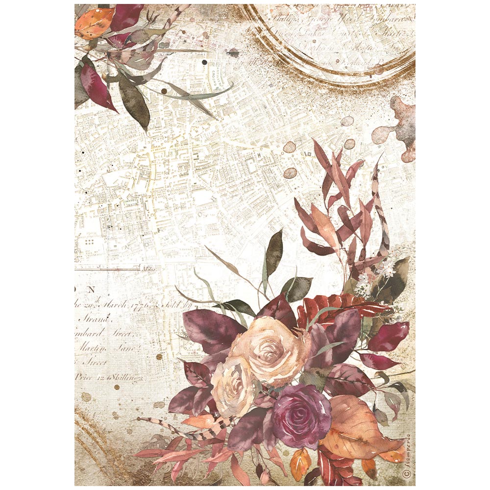 Stamperia Our Way A4 Rice Paper Bouquet