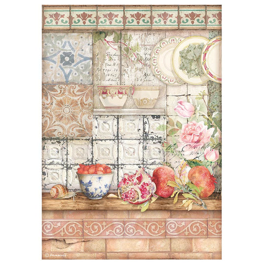 Stamperia A4 Rice Paper Casa Granada Tiles