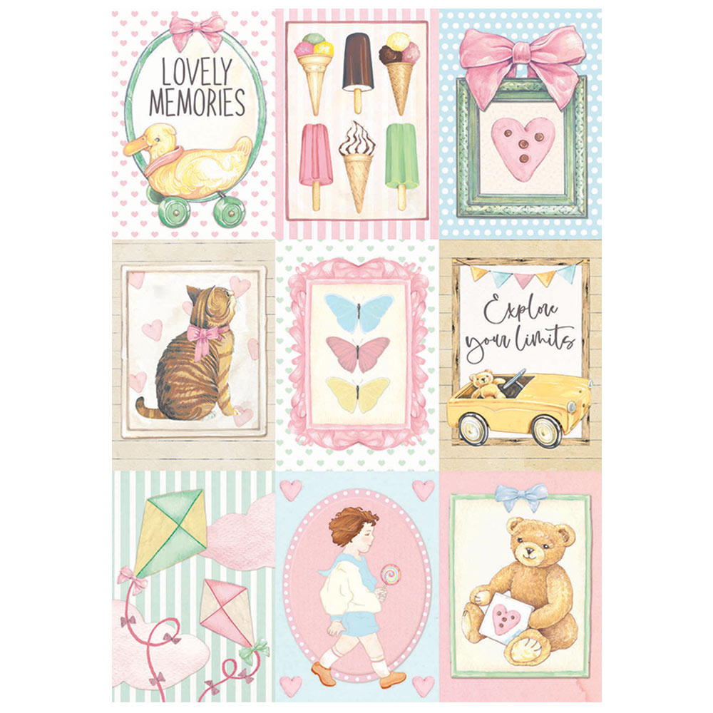 Stamperia A4 Rice Paper DayDream Small Cards