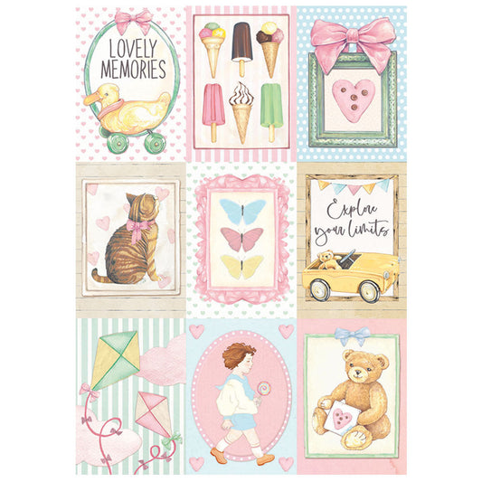 Stamperia A4 Rice Paper DayDream Small Cards