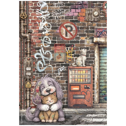 Stamperia Furry Friends 2 A4 Rice Paper Selection (6pcs) by Antonis Tzanidakis