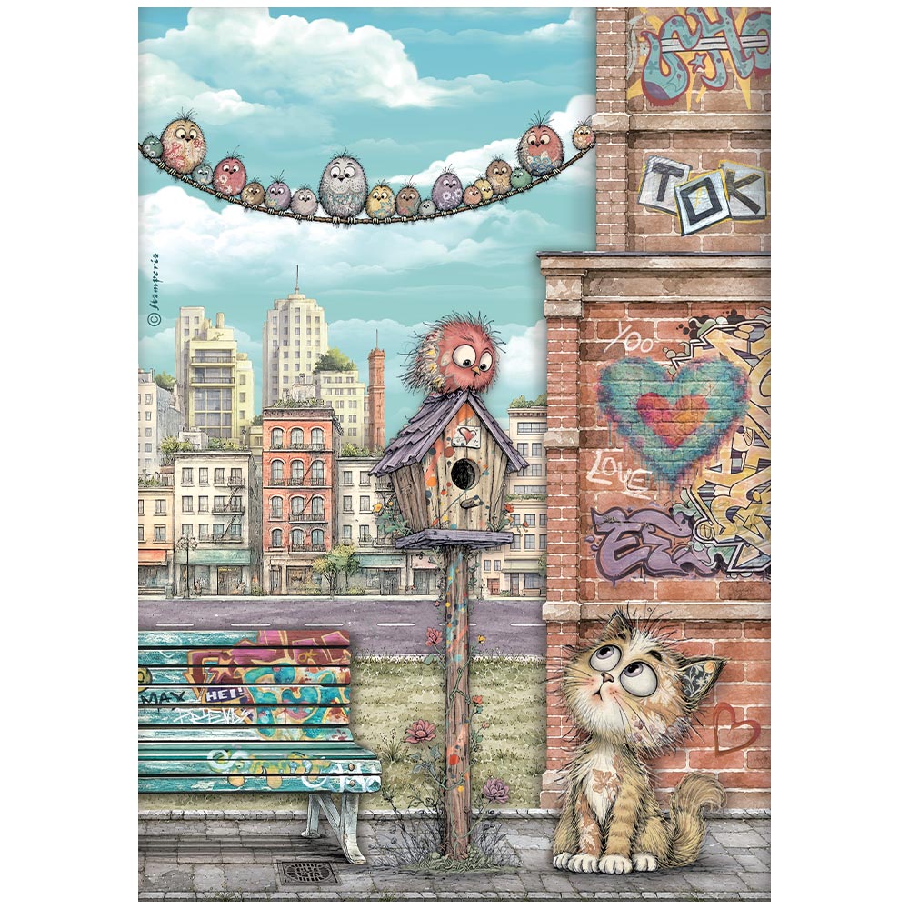 Stamperia Furry Friends 2 A4 Rice Paper Selection (6pcs) by Antonis Tzanidakis