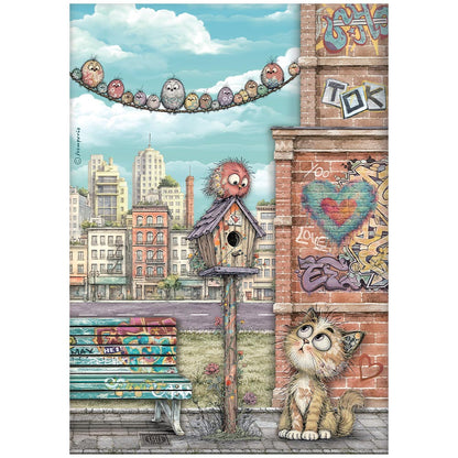 Stamperia Furry Friends 2 A4 Rice Paper Selection (6pcs) by Antonis Tzanidakis