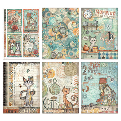 Stamperia Furry Friends A4 Rice Paper Selection (6pcs)