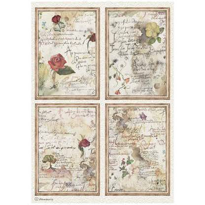 Stamperia Flowers and Poems A4 Rice Paper Selection (6pcs)