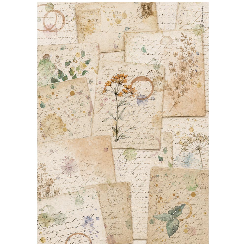 Stamperia Flowers and Poems A4 Rice Paper Selection (6pcs)